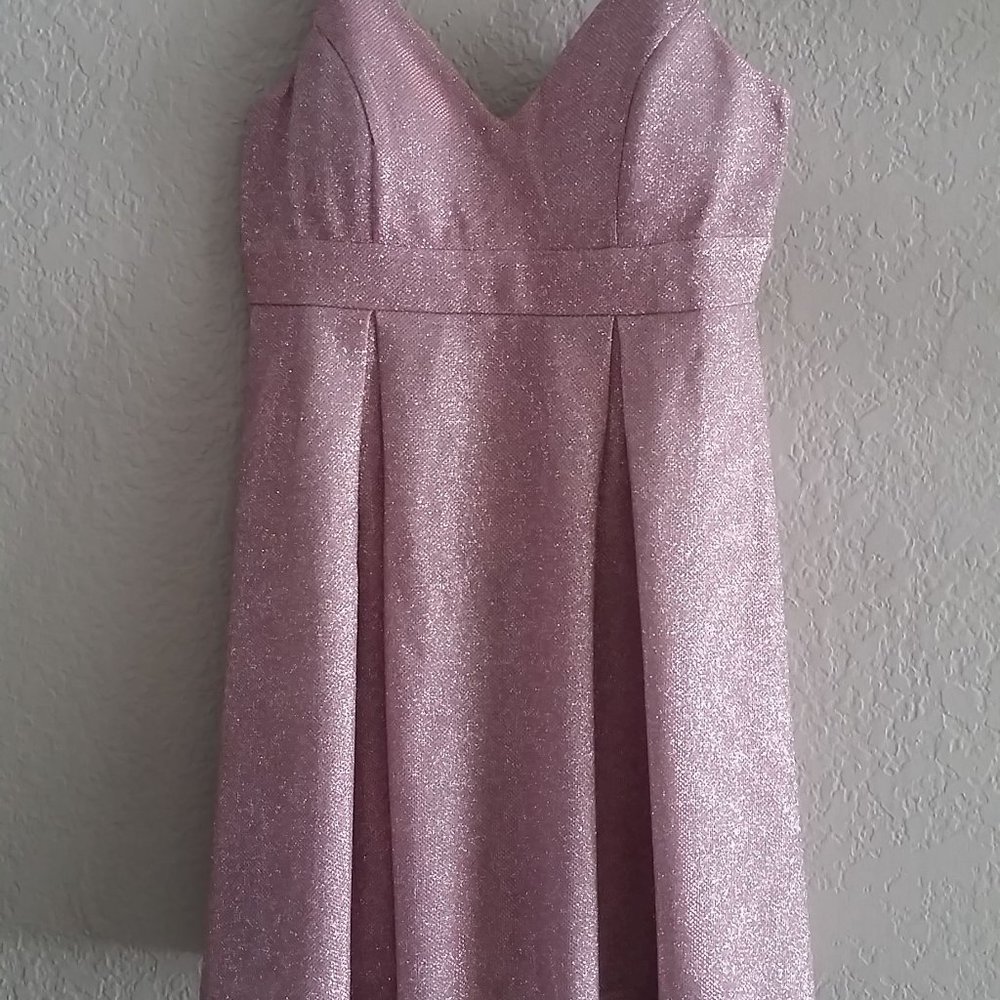Akira Metallic Glitter Pink Mini Dress - NWT! - Picture 6 of 12